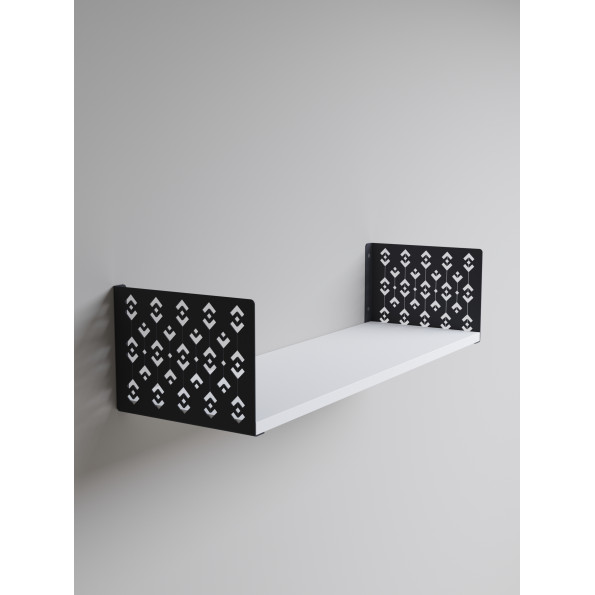 Полка навесная 17х80х22 см из ЛДСП Антрацит - Белая 380998 -
                                                        Фото 4